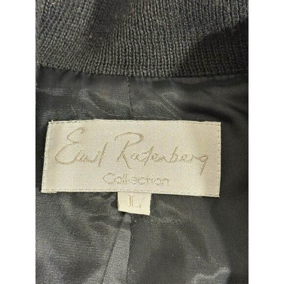 Vintage Emil Rutenburg Womens Houndstooth‎ Cardigan Jacket Black & Camel Size L - Picture 6 of 16